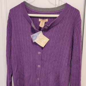 Completely New Covington Sport Buttoned Sweater (Purple)